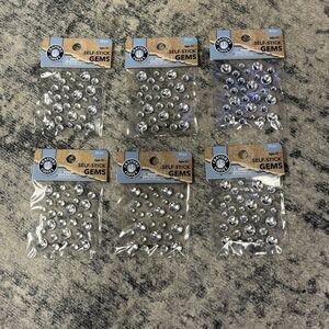 Crafter’s Closet | 6 x 30pc Self Stick Gems For Crafts | 180 Total pcs